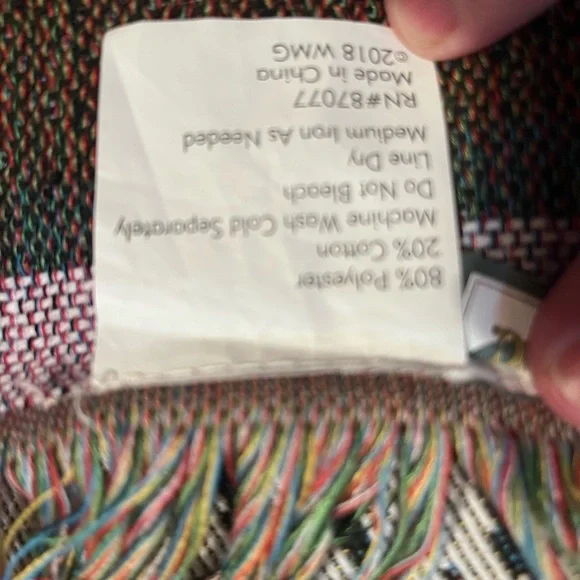 Vintage Throw Fringed Tapestry for “My Granddaughter”2” fringe - Picture 4 of 6